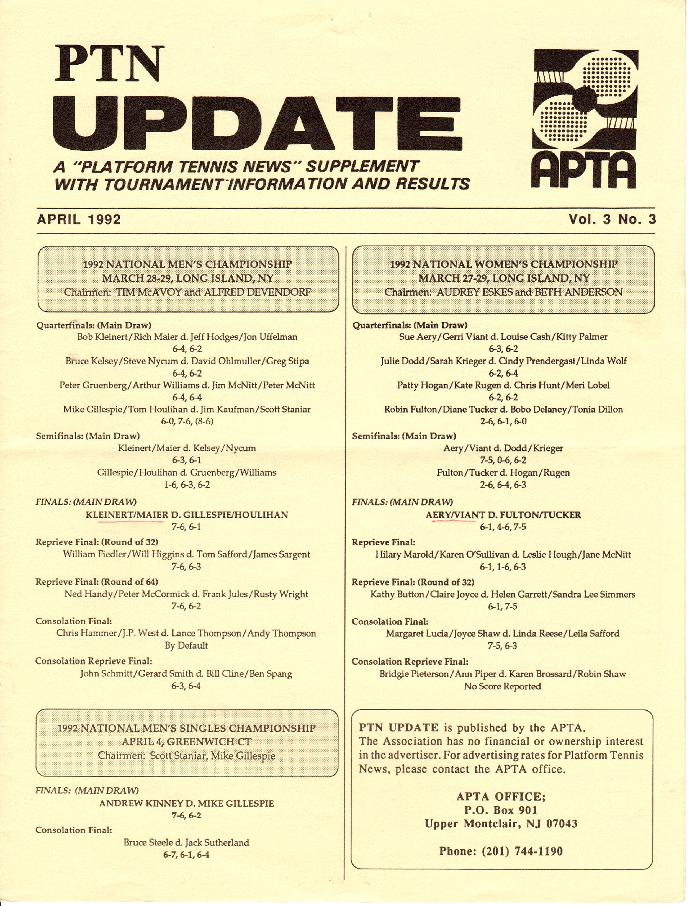 PTN Update April 1992