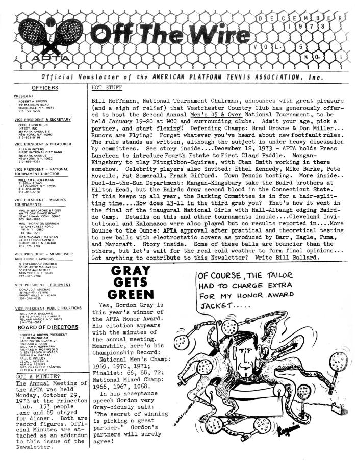 Off The Wire - December 1973