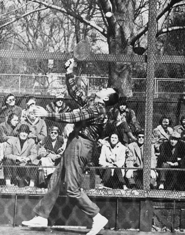 Dick Hebard in action at Fox Meadow Tennis Club, Scarsdale, NY