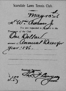 Annual dues in 1886 – what a bargain!